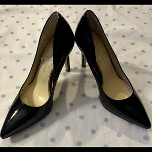Jessica Simpson Size 7 Black Patent Leather Stiletto Heel